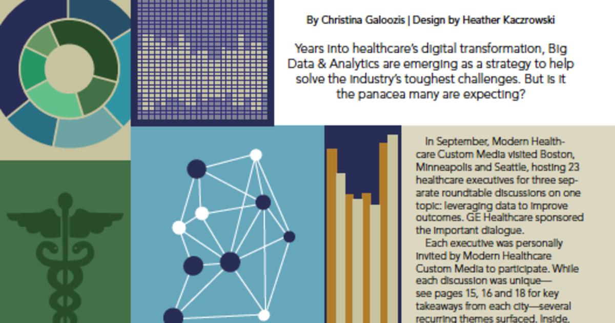 Leveraging Data & Analytics to Improve Outcomes | Modern Healthcare