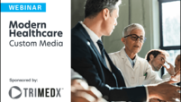 modern healthcare custom media and trimedx custom webinar logo lockup