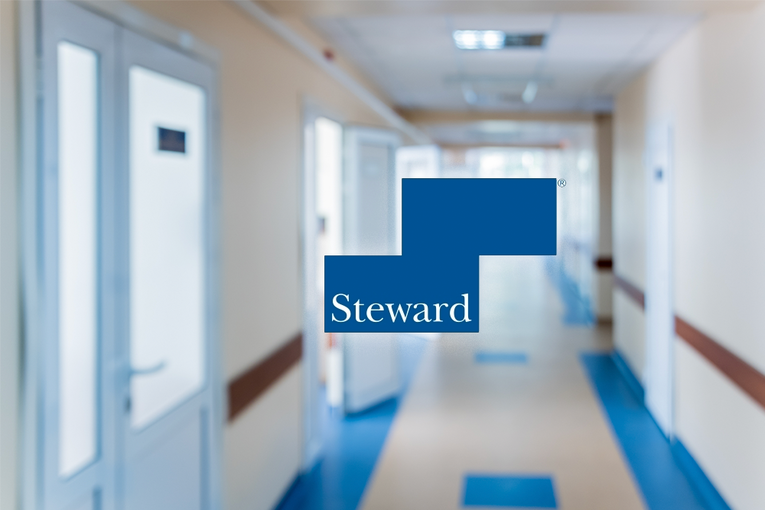 Steward logo hallway